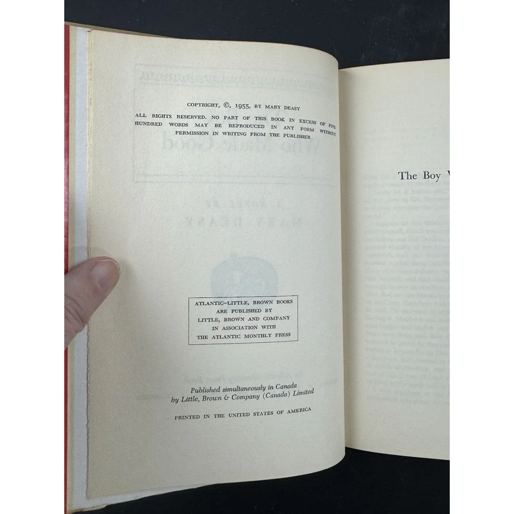 1955 The Boy Who Made Good -Mary Deasy -Book Club Edition Vintage Novel Politics